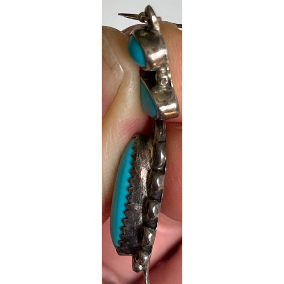 Boho Turquoise Silverplate Pendant & Dangle Earrings Womens Jewelry - Picture 6 of 9